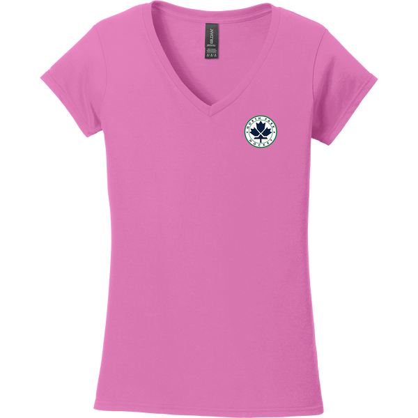 North Park Hockey Softstyle Ladies Fit V-Neck T-Shirt