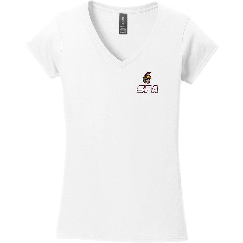Seacoast Spartans (SPA) Softstyle Ladies Fit V-Neck T-Shirt