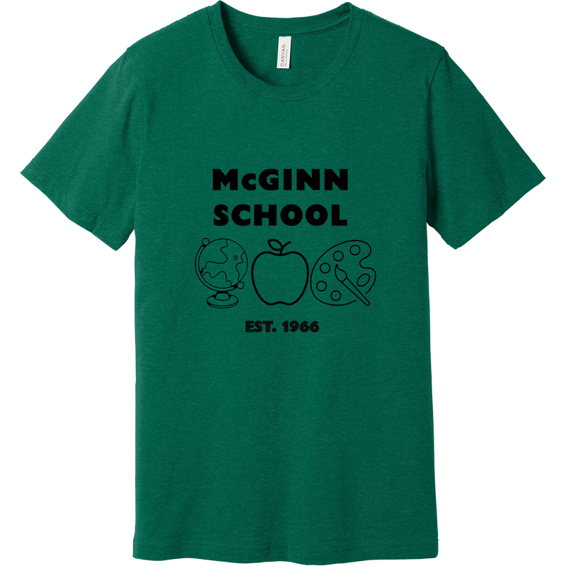 McGinn Elementary Unisex 'Icon' Heather CVC Short Sleeve Tee