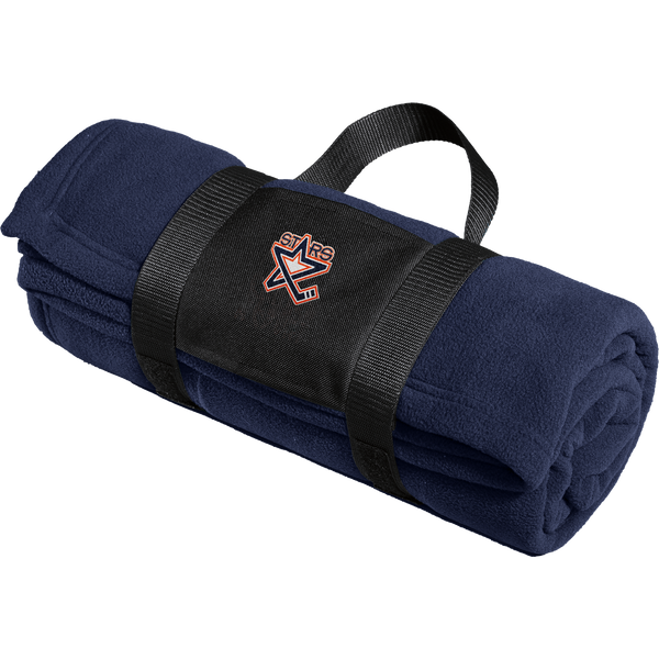 NY Stars Fleece Blanket with Carrying Strap
