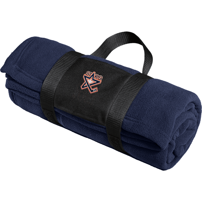 NY Stars Fleece Blanket with Carrying Strap