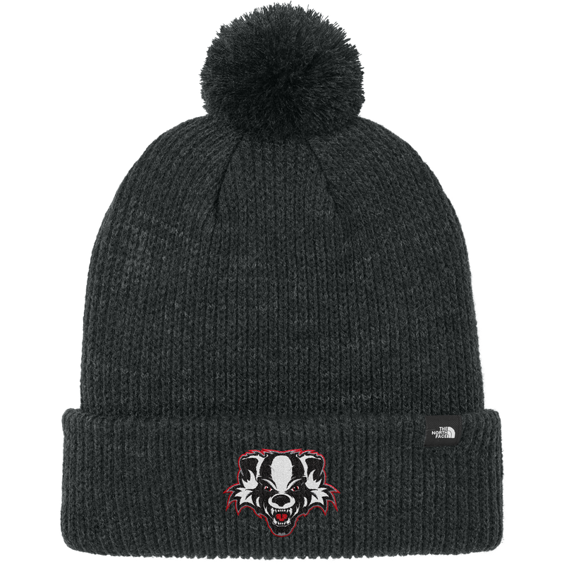 Scary Badgers The North Face Pom Beanie